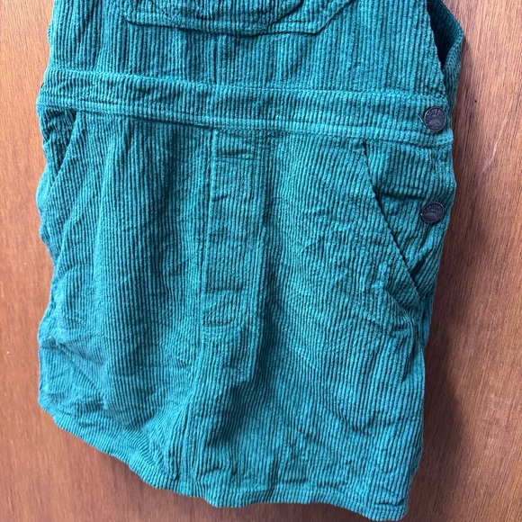 Faherty York Corduroy Ribbed Overall Dress Sleeveless Mini Spruce Green XS - Picture 6 of 14